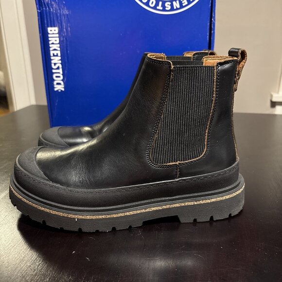 Birkenstock New w/ Box Prescott Slip On Black Oiled Leather Narrow Size 39 - Picture 5 of 10